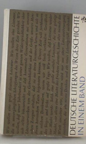 Deutsche Literaturgeschichte in einem Band