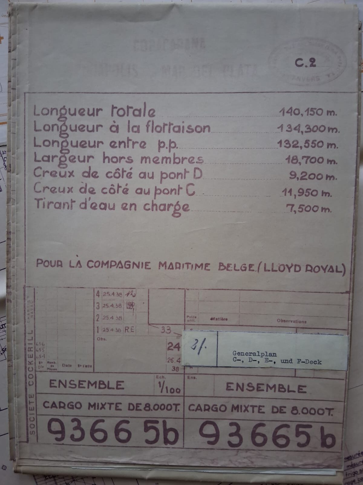 Historisches Konvolut zur M/S Mar del Plata und zur späteren MS Heinrich Heine der Deutschen Seereederei Rostock. – Bild 5