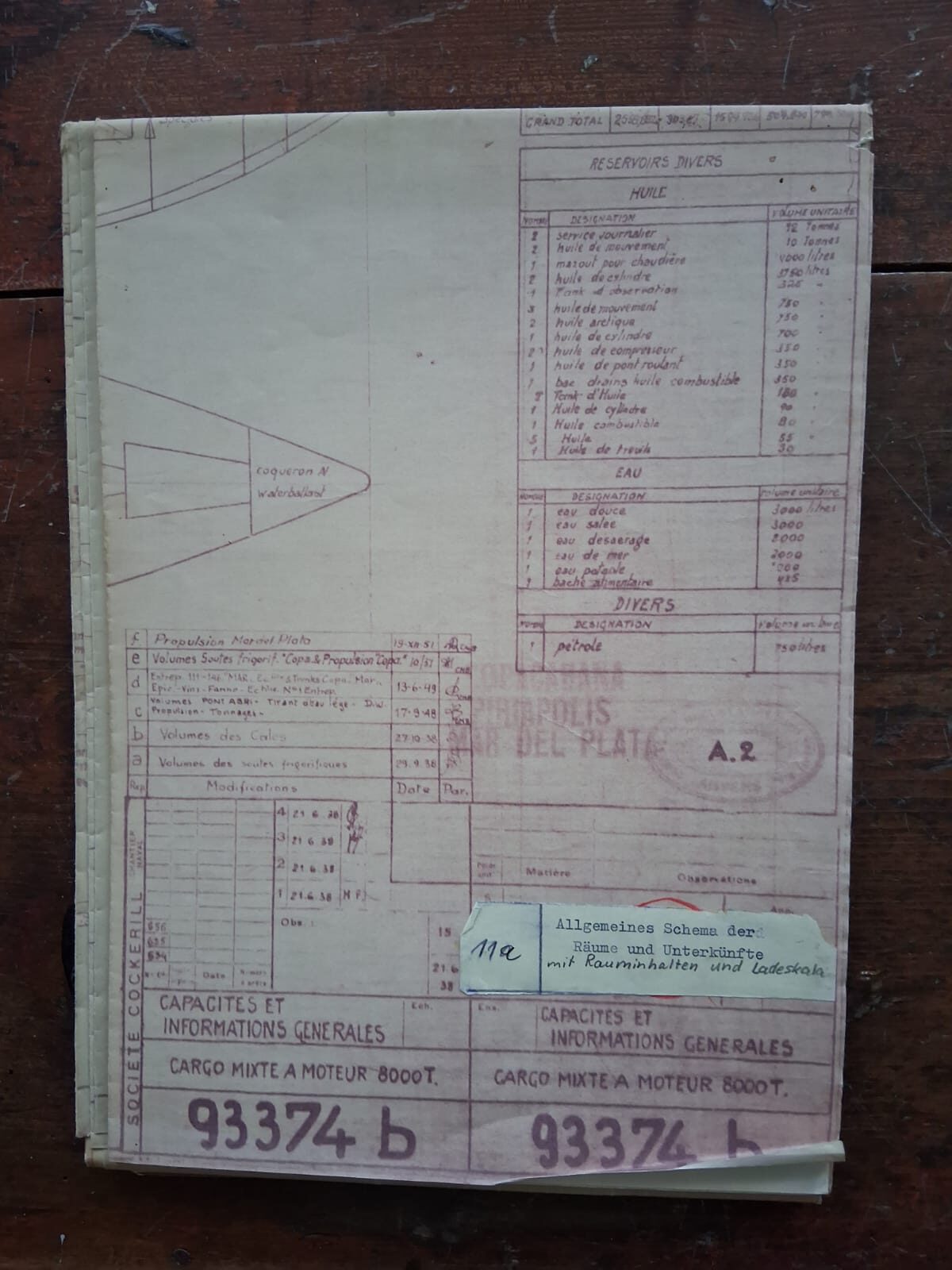Historisches Konvolut zur M/S Mar del Plata und zur späteren MS Heinrich Heine der Deutschen Seereederei Rostock. – Bild 8