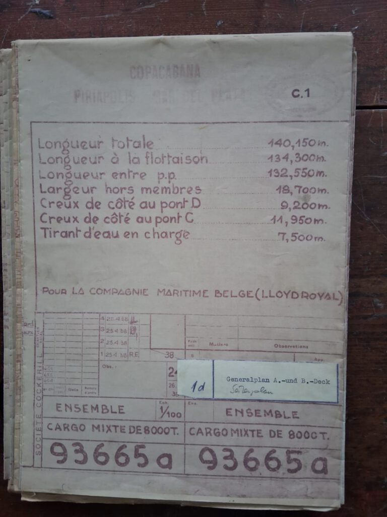 Historisches Konvolut zur M/S Mar del Plata und zur späteren MS Heinrich Heine der Deutschen Seereederei Rostock.