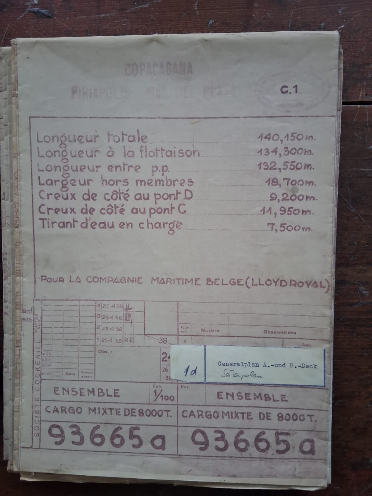 Historisches Konvolut zur M/S Mar del Plata und zur späteren MS Heinrich Heine der Deutschen Seereederei Rostock. – Bild 9