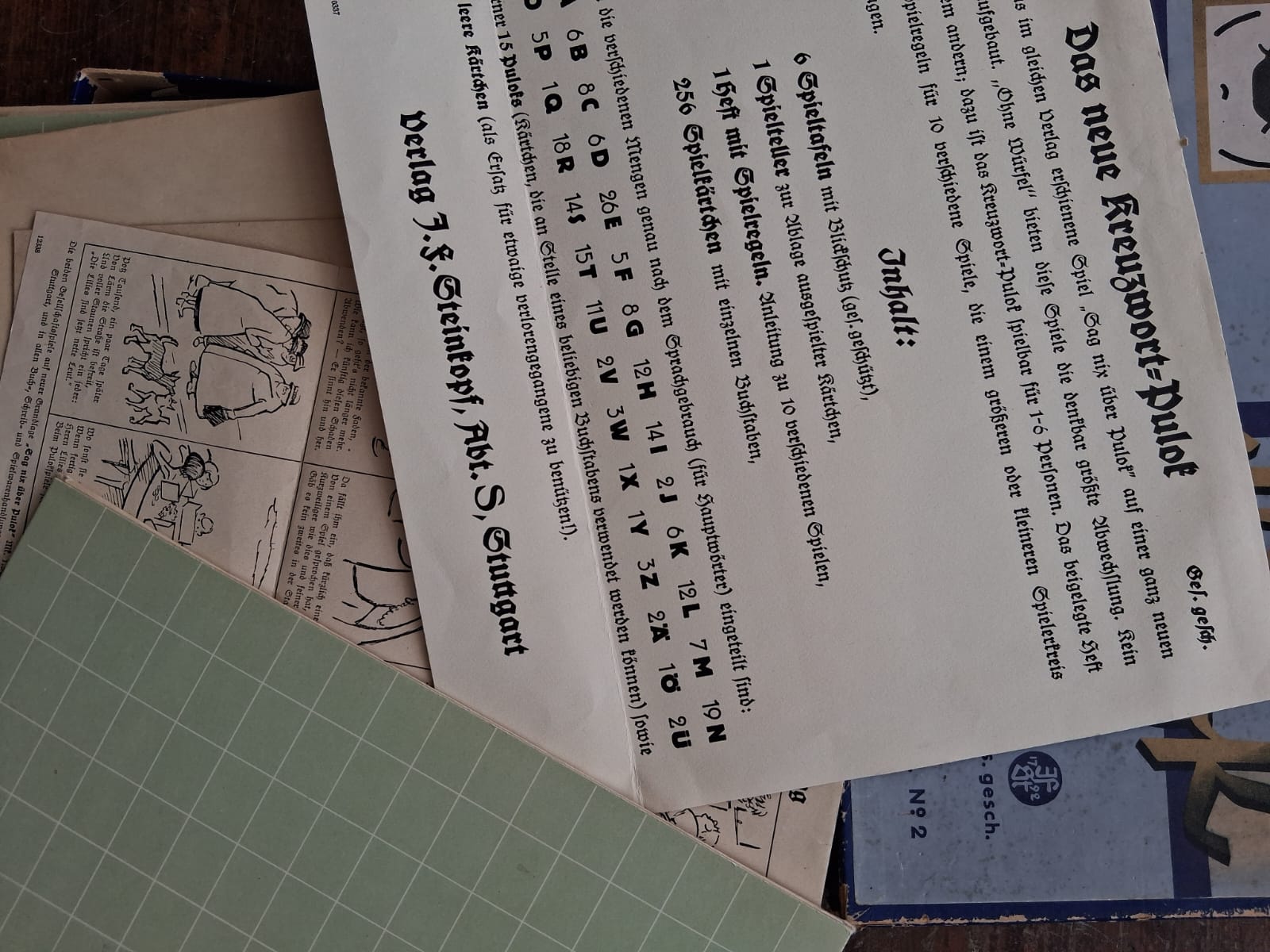 Kreuzwort-Pulok – historisches Gesellschaftsspiel von 1933, vollständig – Bild 2